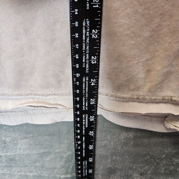 Green Tea Women's Top Med Beige Soft Velour short sleeve - Picture 6 of 11